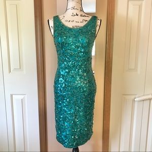 Carmen Marc Valvo sequin dress